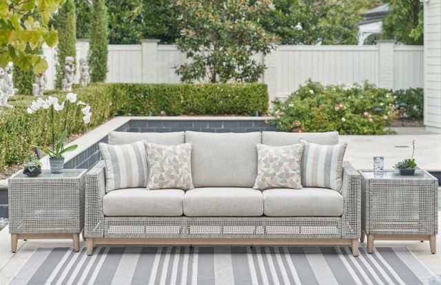 Signature Design by Ashley® Seton Creek Gray Aluminum/Resin Outdoor Sofa with Cushion-4