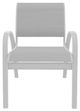 Telescope Casual Aruba Abalone/White Aluminum/Fabric Outdoor Sling Stacking Cafe Chair-1