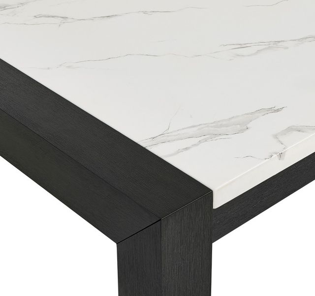 Crown Mark Jules White Dining Table with Charcoal Base-4