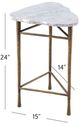 Bassett Mirror Knapp White Accent Table with Brass Base-1