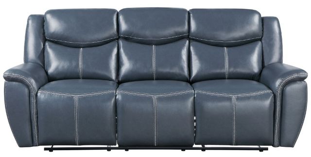 Coaster® Sloane Blue Manual Reclining Sofa with Drop Down Table-2