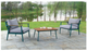 Furniture of America® Marsha 3-Piece Gray/Green/Oak Aluminum/Fabric Outdoor Conversation Set-1