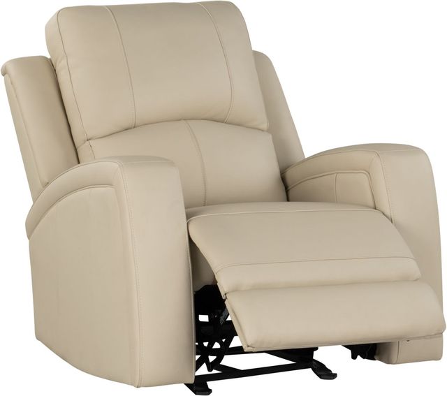 Leather Italia™ Cambria Aria Taupe Stone Power Glider Recliner with Lumbar-0