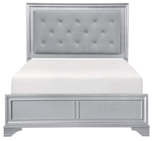 Homelegance® Anatole Gray/Silver Eastern King Panel Bed-2