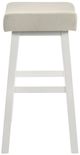 Armen Living Lenon 4-Piece Dune Cloud/White Barstool Set-3