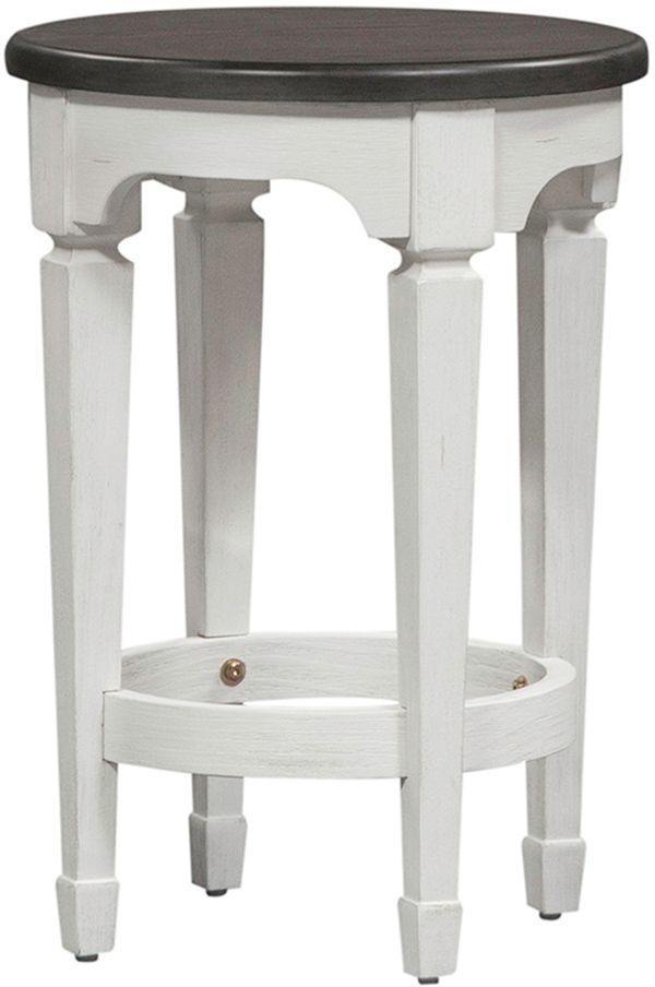 Liberty Furniture Allyson Park Charcoal/Wirebrushed White Console Stool-0