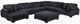 Homelegance® Traverse 7-Piece Black Modular Sectional with Reversible Chaise and Ottoman-0