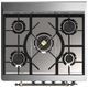 Ilve® Majestic III 30" Midnight Blue Pro Style Dual Fuel Liquid Propane Range with 5 Black Brass Burners and Burnished Trim-4