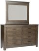 Liberty Furniture Thornwood Hills Rock Beaten Brown Dresser and Mirror-0