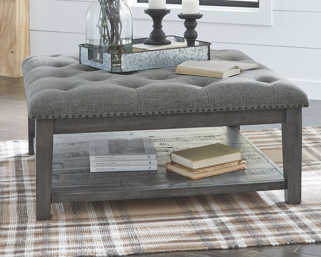 Signature Design by Ashley® Borlofield Weathered Gray Coffee Table Ottoman-1