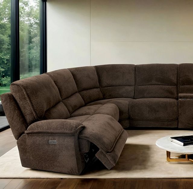 Furniture of America® Damasus Java Power Sectional-1