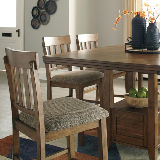 Benchcraft® Flaybern Light Brown Dining Upholstered Counter Stool-1