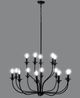 YHD Whitmore Black 15-Light Chandelier-2