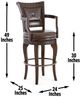Steve Silver Co. Antoinette Brown Swivel Bar Stool-2