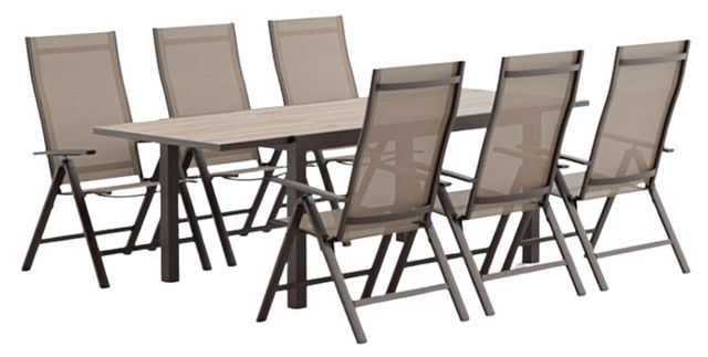 Furniture of America® Monza 2-Piece Gray/Gunmetal Aluminum/Textilene Outdoor Chair Set-1