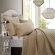 HiEnd Accents Velvet Diamond 3-Piece Oatmeal King Bedding Bundle-3
