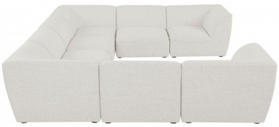Meridian Furniture Miramar 8-Piece Cream Modular Sectional-1