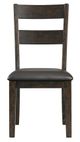 Elements International Mango Dark Brown/Dark Gray Side Chair-1