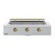 Caliber™ Rockwell Social 48" 3-Burner Stainless Steel Built-In Liquid Propane Grill with Brass Hardware-0