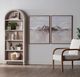 Crestview Collection Wharton 2-Piece Brown-Taupe Wall Art Set-1