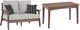 Signature Design by Ashley® Emmaline 2-Piece Beige/Brown Outdoor Sofa Set-0