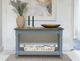 International Furniture Direct Tiffany Brown Sofa Table with Blue Base-1
