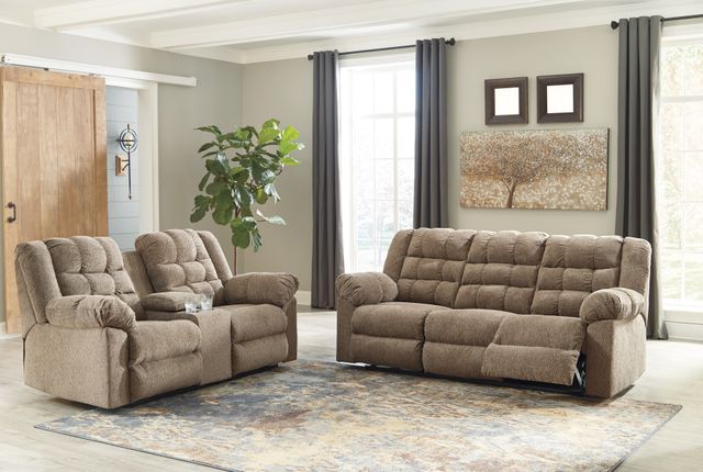 Signature Design by Ashley® Workhorse Cocoa Reclining Sofa-2