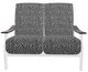 Telescope Casual St. Catherine Agra Classic/Snow Aluminum/Fabric Outdoor MGP Cushion Loveseat with Chestnut Rustic Arms-1