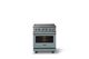 Viking® 5 Series 30" Novembery Sky Pro Style Electric Range with Brushed Brass Trim-3