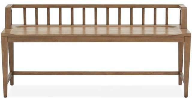 Magnussen Home® Lindon Belgian Wheat Arm Bench with Low Back-1