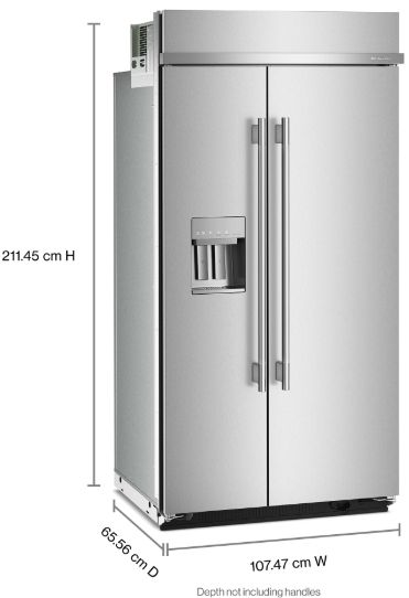KitchenAid® 42" 25.1 Cu. Ft. PrintShield™ Stainless Steel Built-In Side-by-Side Refrigerator features Exterior Water and Ice Dispenser with Measured Fill-2