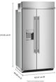 KitchenAid® 42" 25.1 Cu. Ft. PrintShield™ Stainless Steel Built-In Side-by-Side Refrigerator features Exterior Water and Ice Dispenser with Measured Fill-2
