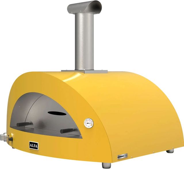 Alfa Moderno 5 Pizze 47" Imperial Yellow Natural Gas Pizza Oven-1