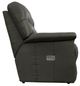 La-Z-Boy® James Charcoal Leather Power Reclining Loveseat with Headrest and Lumbar-2