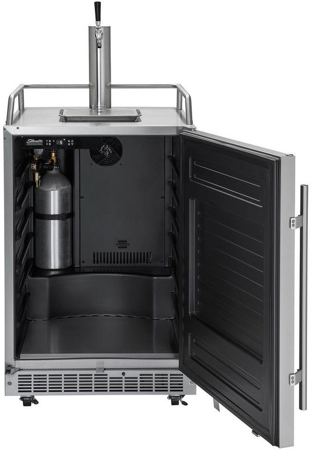 Silhouette® 6.51 Cu. Ft. Stainless Steel Outdoor Built In Keg Cooler-1
