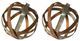 A & B Home 2-Piece Gold Decorative Bamboo Ball Set-0