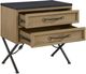 Bernards Tarrington Black/Cashew 2-Drawer Nightstand-3