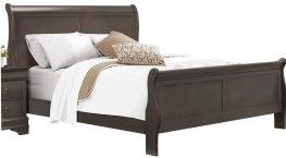 Mazin Furniture Mayville Stained Gray Full Sleigh Bed-1