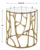 Uttermost® Ritual Glass Top Side Table with Aged Gold Base-1
