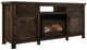 International Furniture Direct Dutton Brown 2-Drawer TV Stand-0