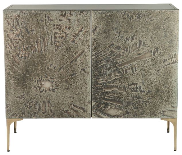 Home Trends & Design Mojave Brass/Desert Patina 2-Door Buffet-0