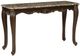 Homelegance® Balthasar Marble Top Sofa Table with Cherry Base-0