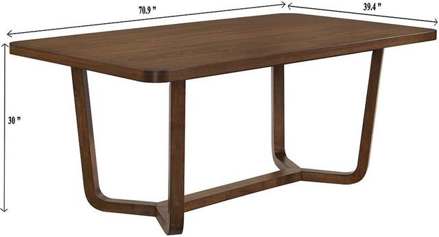 Crown Mark Salerno Brown Dining Table-2