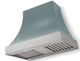 La Cornue CornuFé Cascade 44" Ocean Wall Mounted Range Hood with Satin Chrome Trim-0