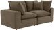 TOV Furniture Cali Chocolate Brown Modular Loveseat-0