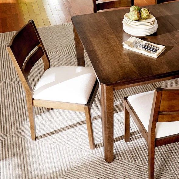 Bassett® Furniture Origins Spence Natural Dining Chair with Nomad Cream Upholstered Seat-4