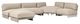 Classic Home Livia 3-Piece Taupe Acrylic Fabric Outdoor Sectional Sofa Set-3
