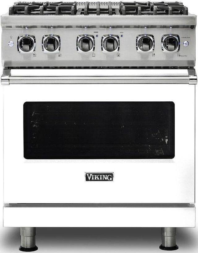 Viking® Professional 5 Series 30" White Pro Style Dual Fuel Liquid Propane Range-0