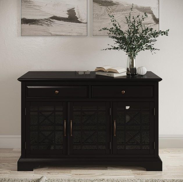 Jofran Inc. Craftsman Antique Black 50" Media Console-1