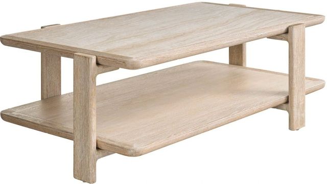 Universal Explore Home™ Modern White Cocktail Table with Desert Base-0